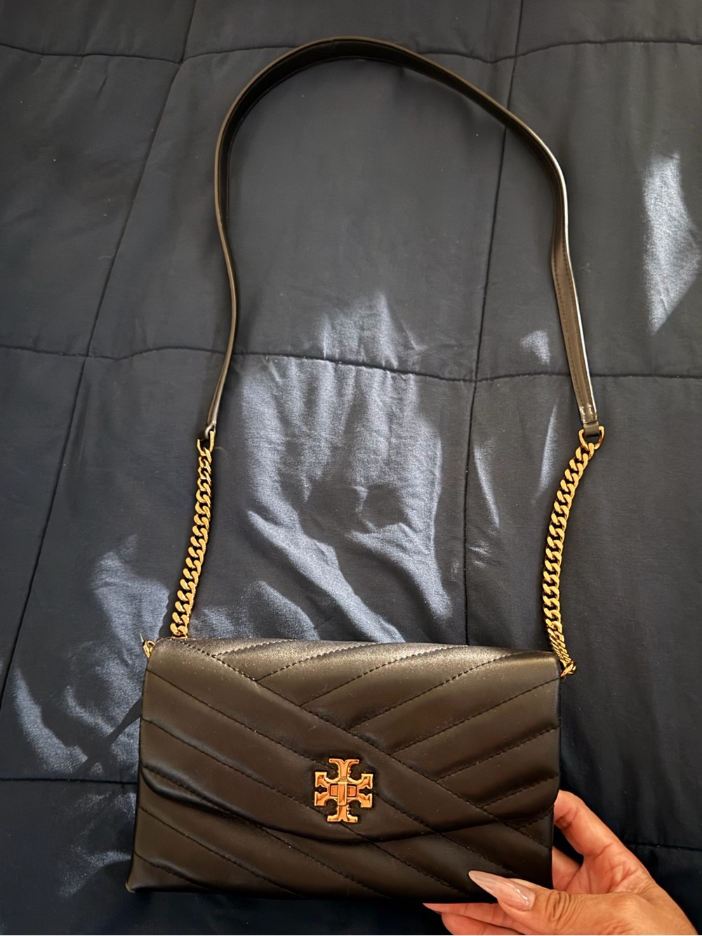 Tory Burch Kira Chevron Wallet on a Chain